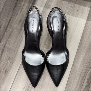 Marc Fisher Black Pointed Toe Heels